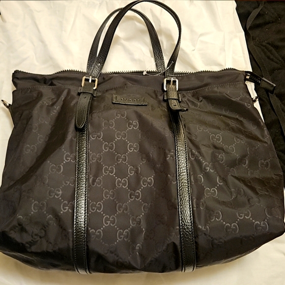 Gucci Handbags - Gucci Black Nylon Bag